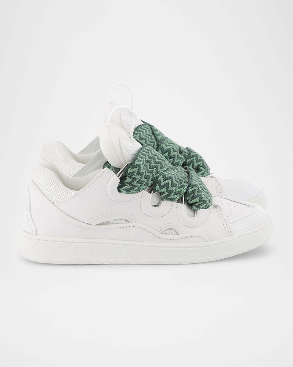 Kid's Curb Leather Trainer Sneakers